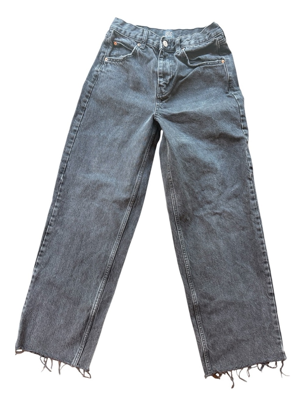 BDG Urban Outfitters Faded Black Denim Boyfriend Straight Leg Jeans W29 L32